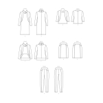 Выкройка: Misses` Knit Dress, Tops, Skirt and Pants, Butterick, B6858 