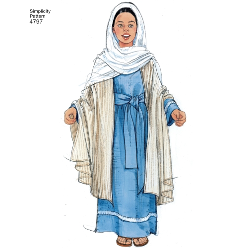 Poiste ja tüdrukute kostüümid, suurused: A (S,M,L), Simplicity Pattern #4797 