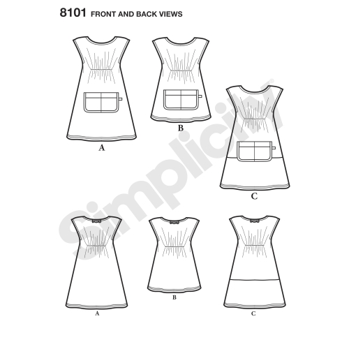Laste kleit ja tuunika Dottie Angel`ilt, suurused: A (3-4-5-6-7-8), Simplicity Pattern #8101 