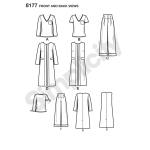 Mimi G Stiilis püksid, mantel või vest, ja trikootoppnaistele ning pluss-suurustele, Simplicity Pattern #8177 
