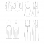 Naiste jakk, lint, kleit ja pükskostüümid, Butterick B6775 