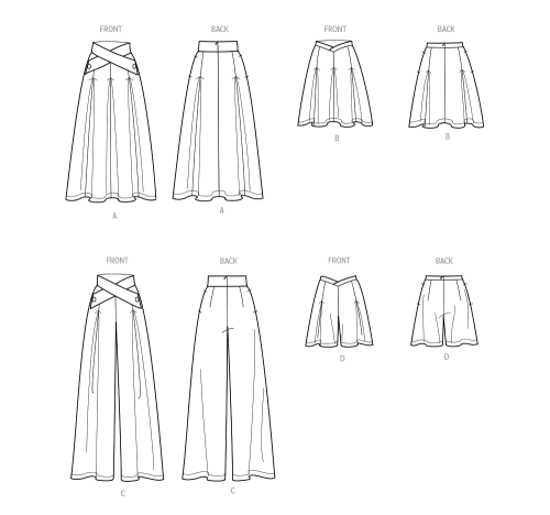 Simplicity lõikekomplekt S9682 MISSES` SKIRTS, PANTS, AND SHORTS 