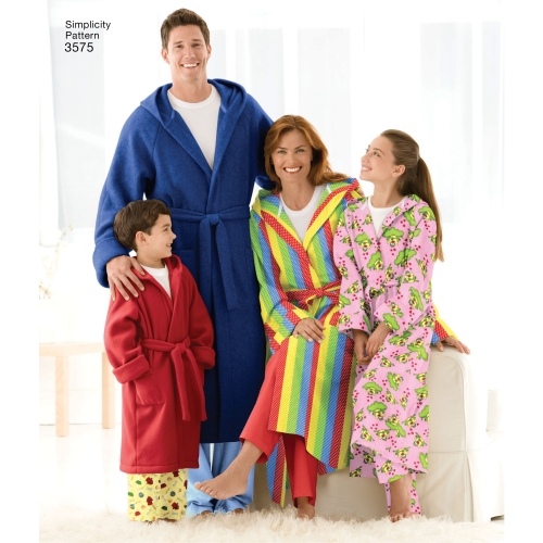 Naiste, meeste ja laste hommikumantlid,, Simplicity Pattern #3575 