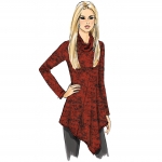 Выкройка: Misses` Seamed Tunics with Asymmetical Hems, Butterick B6377 