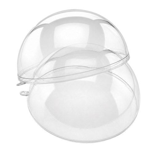 Läbipaistev värvitu, 2 poolest koosnev plastpall 