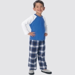 Simplicity Sewing Pattern S9205 Children`s/Boys` Raglan Sleeve Tops, Shorts and Pants, sizes: A (3-4-5-6-7-8) 