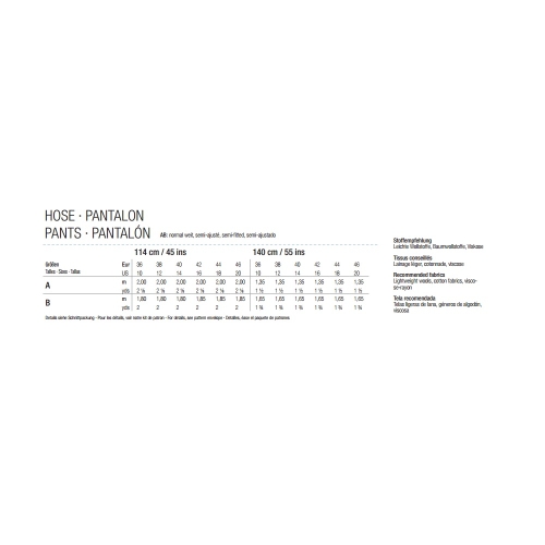 Püksid Nr. 36-46, Burda Style Nr. 6358 