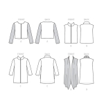Выкройка: Misses` Open-Front Jackets, Butterick B6328 