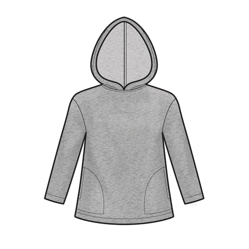 Tüdrukute ja poiste kapuutsiga pusad, suurused: A (8-10-12-14-16), Simplicity Pattern #S 9028 