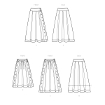 Швейные выкройки Simplicity S9377 Misses` Flared Skirts in Two Lengths 