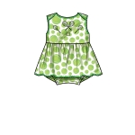Simplicity Sewing Pattern Babies` Romper, SS9557AA (XXS-XS-S-M-L) 