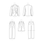 Швейные выкройки Simplicity S9381 Misses` and Women`s Lined Jacket, Pants and Shorts 
