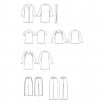 Выкройка: Misses` Robe, Raglan Sleeve Tops and Gown, and Pull-On Pants, Butterick B6428 