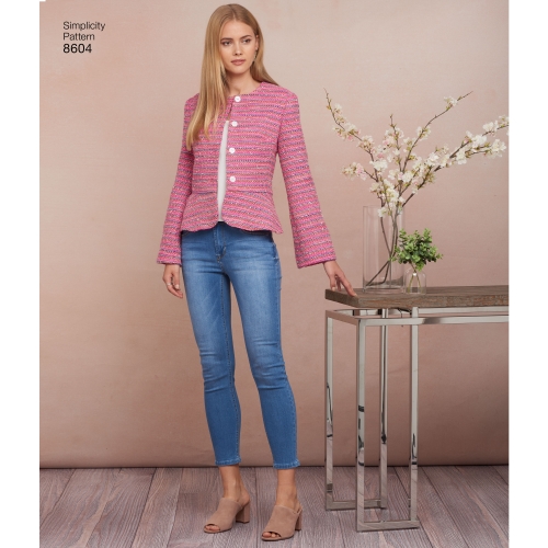 Naiste ja väikesekasvuliste Petite-naiste jakk, Simplicity Pattern #8604 