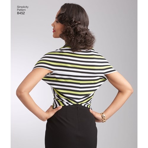 Naiste vintage 50`ndate pluus, suurused: A (S-M-L) Simplicity Pattern #8452 
