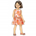 Ompelukaavat: Children`s, sizes: Girls` Dress, Butterick B6201 