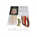 Kit for hand embroidery, canvas with printed Pattern, Anchor, MR941 