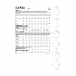 Ompelukaavat: Misses` Top, Butterick B6730 