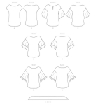 Ompelukaavat: Misses` Top and Sash, Butterick B6685 