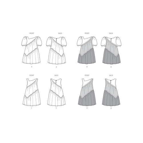 Lõikekomplekt BUTTERICK B6988 CHILDREN`S DRESSES, Sizes: A (3-4-5-6-7-8), B6988A 