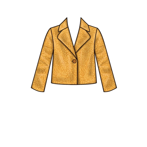 Laste ja tüdrukute voodriga mantel, Simplicity Pattern #S9027 