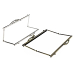 Twin hinged metal interchangeable frame, 15 cm 