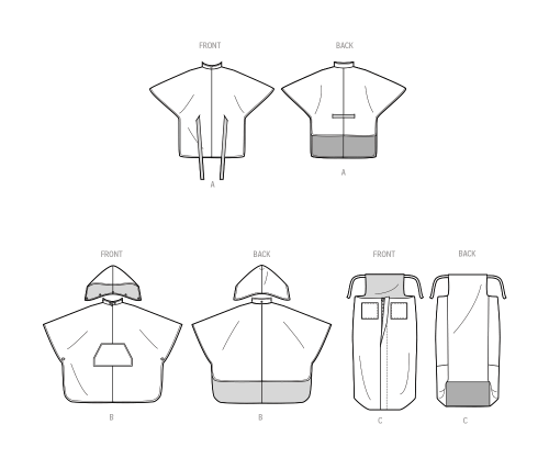 Simplicity lõikekomplekt S9671 PONCHO WITH DETACHABLE HOOD AND WHEELCHAIR BLANKET, SS9671A 