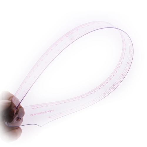 Transparent plastic French Curve Ruler, metric & inch #6360 