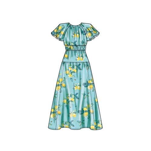 Simplicity lõikekomplekt S9678 MISSES` DRESS WITH SLEEVE AND LENGTH VARIATIONS 