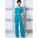 Выкройка: Misses` knit Off-the-Shoulder Top, Dress and Jumpsuit, Loose Jacket, and Pull-On Pants, Butterick B6495 