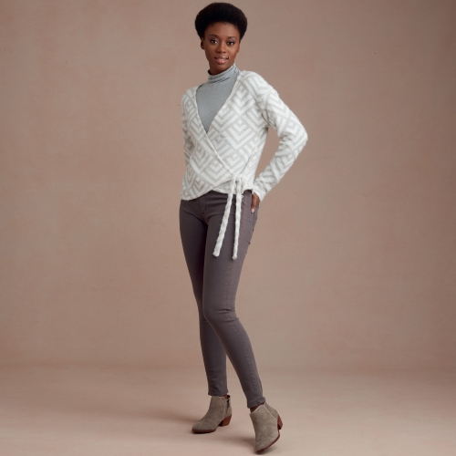 Naiste hõlmikkardigan variatsioonidega, suurused: XXS-XS-S-M-L-XL-XXL, Simplicity Pattern #S8954 
