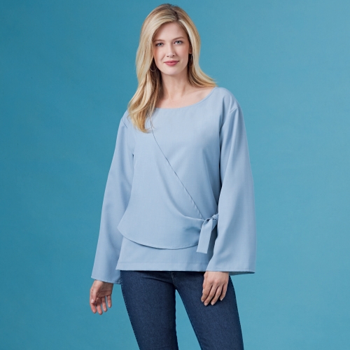 Naiste ja Petite-naiste drapeeritud pluus, Simplicity Pattern #S8986 