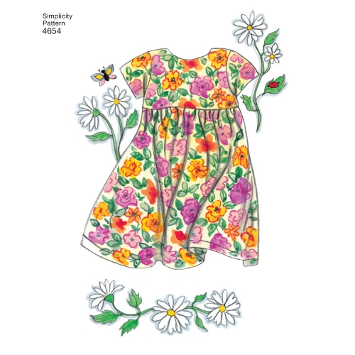 46 cm pikkuse nuku riided, Simplicity Pattern #4654 