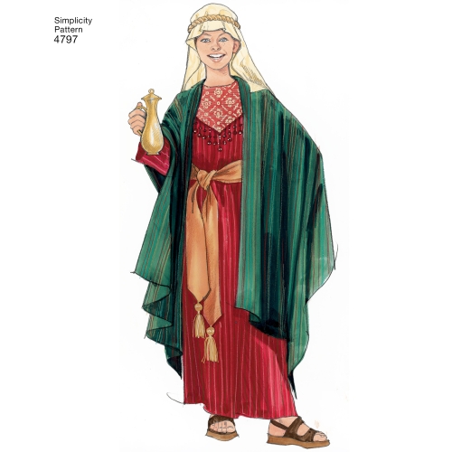 Poiste ja tüdrukute kostüümid, suurused: A (S,M,L), Simplicity Pattern #4797 