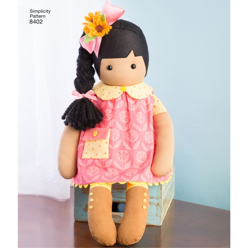 60cm täidistopitavad nukud riietega, Simplicity Pattern # 8402 
