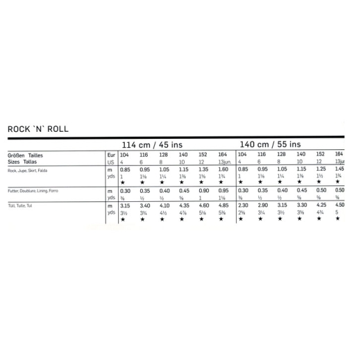Rock`n`Roll, Kasv 104-164 cm / Rock`n`Roll / Burda 2809 