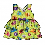 Simplicity lõiked S9319 Toddlers` Criss-Cross Top, Dresses, Rompers and Panties, CAA(1/2-1-2-3-4) 