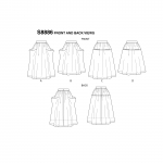  Misses` Skirts, Simplicity Pattern #S8886 