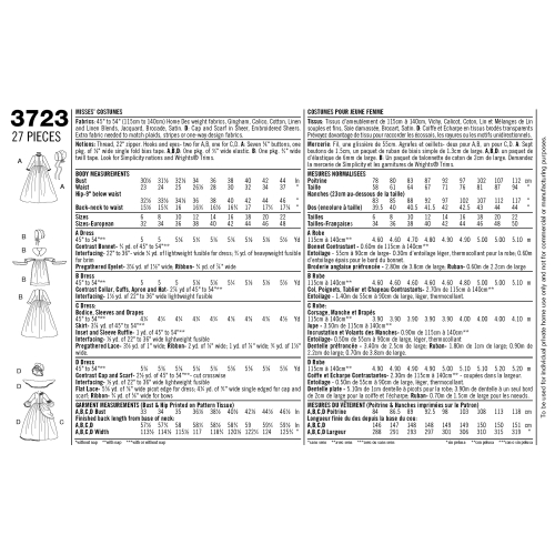 Naiste kostüümid, Simplicity Pattern #3723 
