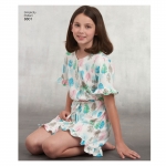 Girls and Misses knit Jumpsuit Romper, Sizes: A (S - L / XS - XL), Simplicity Pattern #8801 