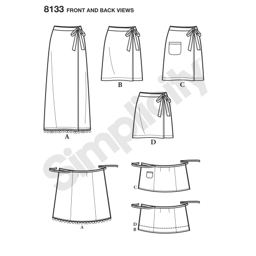 Õpi Õmblemist: hõlmikseelikud, suurused: A (6-8-10-12-14-16-18), Simplicity Pattern #8133 