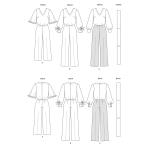 Выкройка: Misses` Jumpsuit & Sash, Butterick B6716 