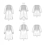 Naiste nöörvoltidega topid, Simplicity Pattern #S9044 