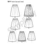Women`s Dirndl Skirts in three lengths, Simplicity Pattern #8211 