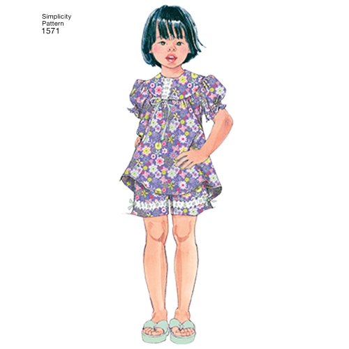 Laste ja tüdrukute salongiriietus, Simplicity Pattern #1571 