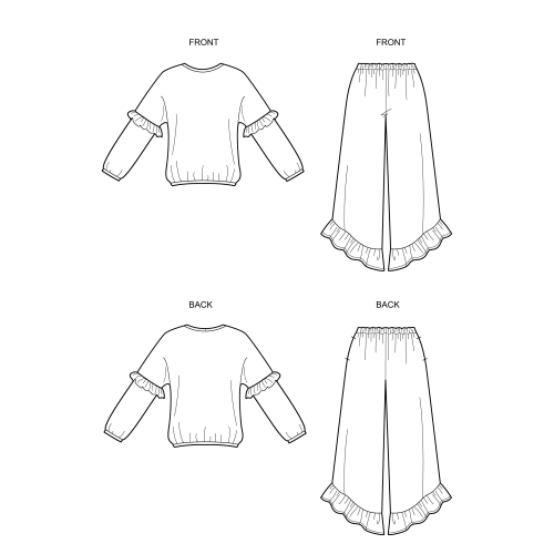 Naiste Mimi G Style jakk, seelik, ja trikootopp Simplicity Pattern #S8995 