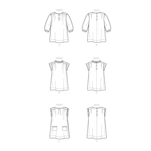 Simplicity Sewing Pattern S9244 Toddlers´ Dresses, A (1/2-1-2-3-4) 