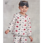 Child Dress, Top, Pants, Eye Mask and Slippers, Sizes: A (3-4-5-6-7-8), Simplicity Pattern #8806 