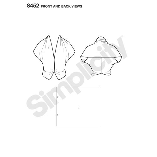 Naiste vintage 50`ndate pluus, suurused: A (S-M-L) Simplicity Pattern #8452 