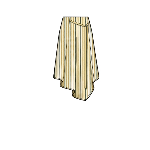Naiste asümmeetrilised seelikud, Simplicity Pattern #S9016 